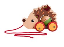 Fa süni hanggal Pull Back Hedgehog Eichhorn vontatókötéllel hossza 16 cm 12 hó-tól