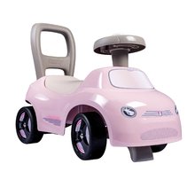 Športové odrážadlo a chodítko so zvukom 2v1 Auto Ride On Pink Smoby ružové s otočnými kolesami a úložným priestorom pod sedadlom od 10 mes SM720541