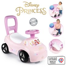 Odrážadlo a chodítko 2v1 Disney Princess Auto Ride On Smoby ergonomické s opierkou a úložným boxom pod sedadlom od 10 mes SM720549