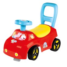 Bébitaxi és járássegítő Peppa Pig Auto Ride On Smoby ergonomikus háttámlával és tárolóval az ülőke alatt 10 hó-tól