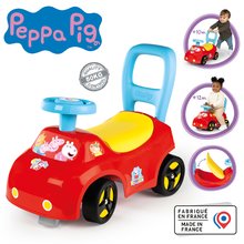 Bébitaxi és járássegítő 2in1 Peppa Pig Auto Ride On Smoby ergonomikus háttámlával és tárolóval az ülőke alatt 10 hó-tól