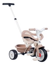 Trojkolka s voľnobehom Be Move Comfort Tricycle Beige Smoby s nastaviteľnou vodiacou rúčkou a ochrannou hrazdou s tichými EVA kolesami béžová od 10 me