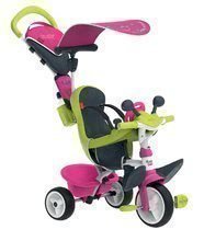 Tricicletă cu husă Baby Driver Comfort Pink Smoby cu roţi EVA şi cu ghidare intuitivă roz