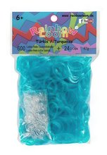 Gumičky Turquoise Rainbow Loom 600 kusov tyrkysové od 6 rokov