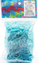 Gumičky Turquoise Rainbow Loom 600 kusov tyrkysové od 6 rokov