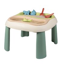 Stôl na vodu a piesok Water&Sand Table Life Smoby s otvorom pre slnečník a dvojitý kryt s loďkou formičkami a náradím s UV filtrom od 18 mes - model 2