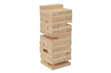 Fa toronyépítő társasjáték Wooden Tumbling Tower Eichhorn 54 natúr kocka 5 évtől