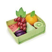 Fa gyümölcsök Fruity Crate Tender Leaf Toys 6 darab textil kosárban