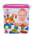 Drevené kocky farebné Coloured Wooden Blocks XL Baby Eichhorn extra veľké 50 kusov veľkosť 40 mm od 12 mes