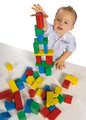 Drevené kocky farebné Coloured Wooden Blocks XL Baby Eichhorn extra veľké 50 kusov veľkosť 40 mm od 12 mes