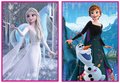 Puzzle Frozen Educa 2x500 dielov a lepidlo Fix od 11 rokov