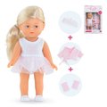 Bábika Rosy Ballerina Set Mini Corolline Corolle blond vlasy a modré oči 20 cm 3 doplnky