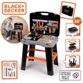 Pracovná dielňa v kufríku 2v1 Bricolo Smart Workbench Black&Decker Smoby rozkladací pracovný stôl s náradím 30 doplnkov