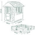 Domček s pieskoviskom a záhradkou 2v1 Square Playhouse Life Smoby 3 okná s 2 žalúziami a okenicami s UV filtrom od 24 mes - model 2025