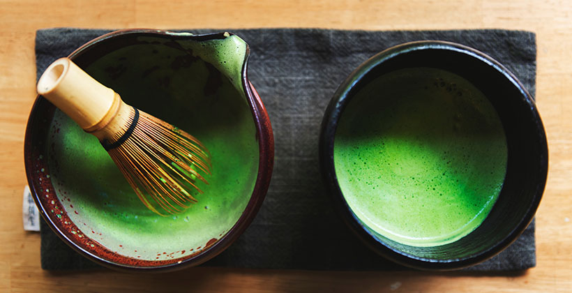 Matcha muffin áfonyával